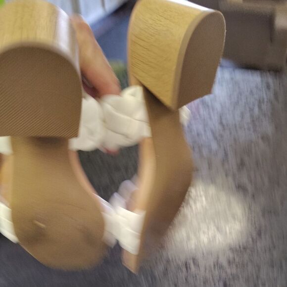 Dolce Vita White Puffy Slide Sandals - Picture 6 of 6